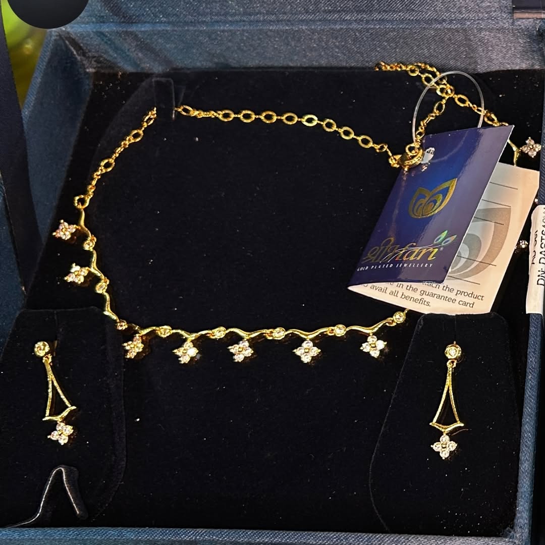 Gold plated necklace Instagram post from New Gautam Imitation